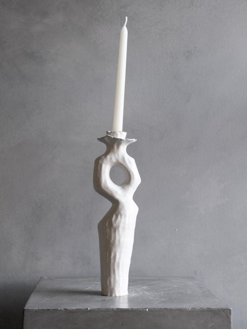 ONISHI CANDLEHOLDER TALL WHITE