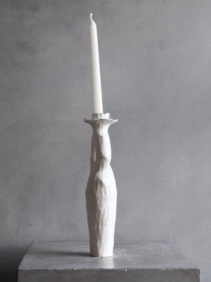 ONISHI CANDLEHOLDER TALL WHITE