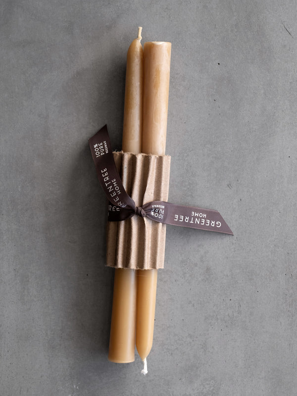 NATURAL BEESWAX TAPER