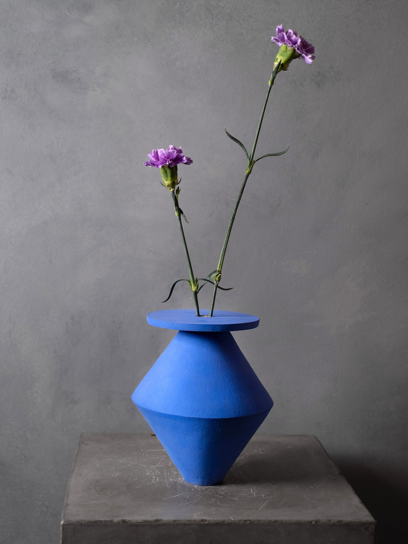 LARGE KLEIN BLUE DIAMOND VASE