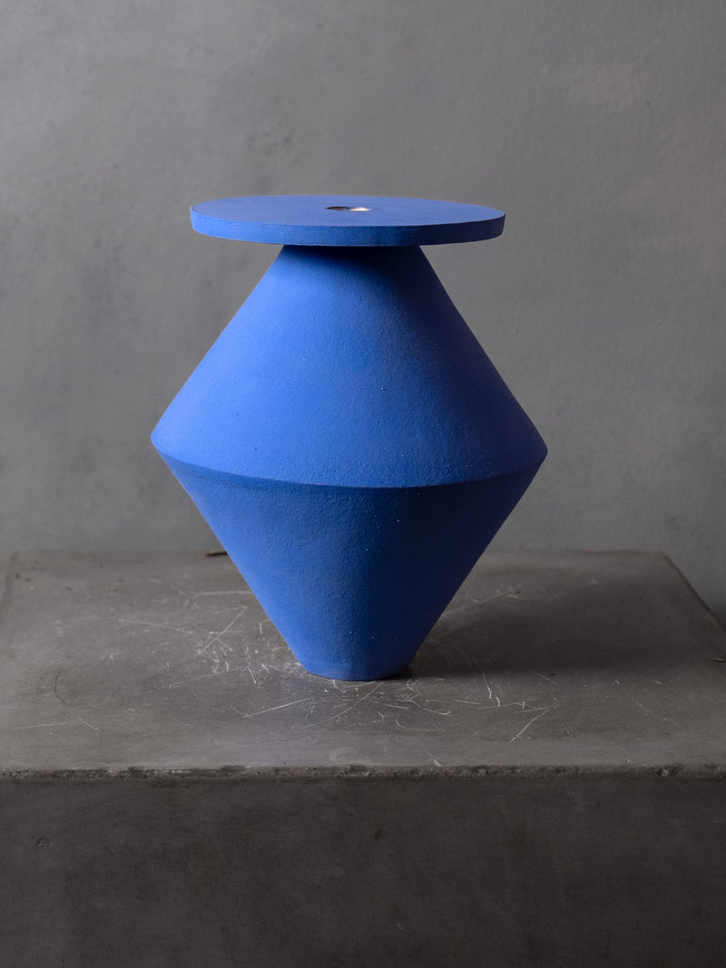 LARGE KLEIN BLUE DIAMOND VASE