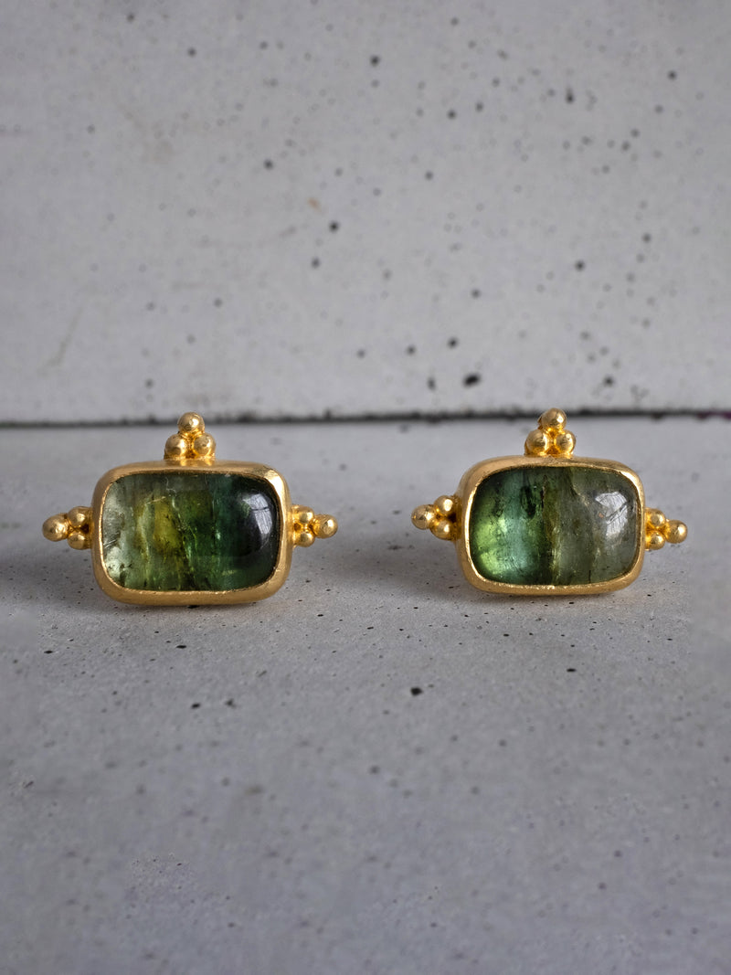 PAULINA WARREN GREEN TOURMALINE EARRINGS