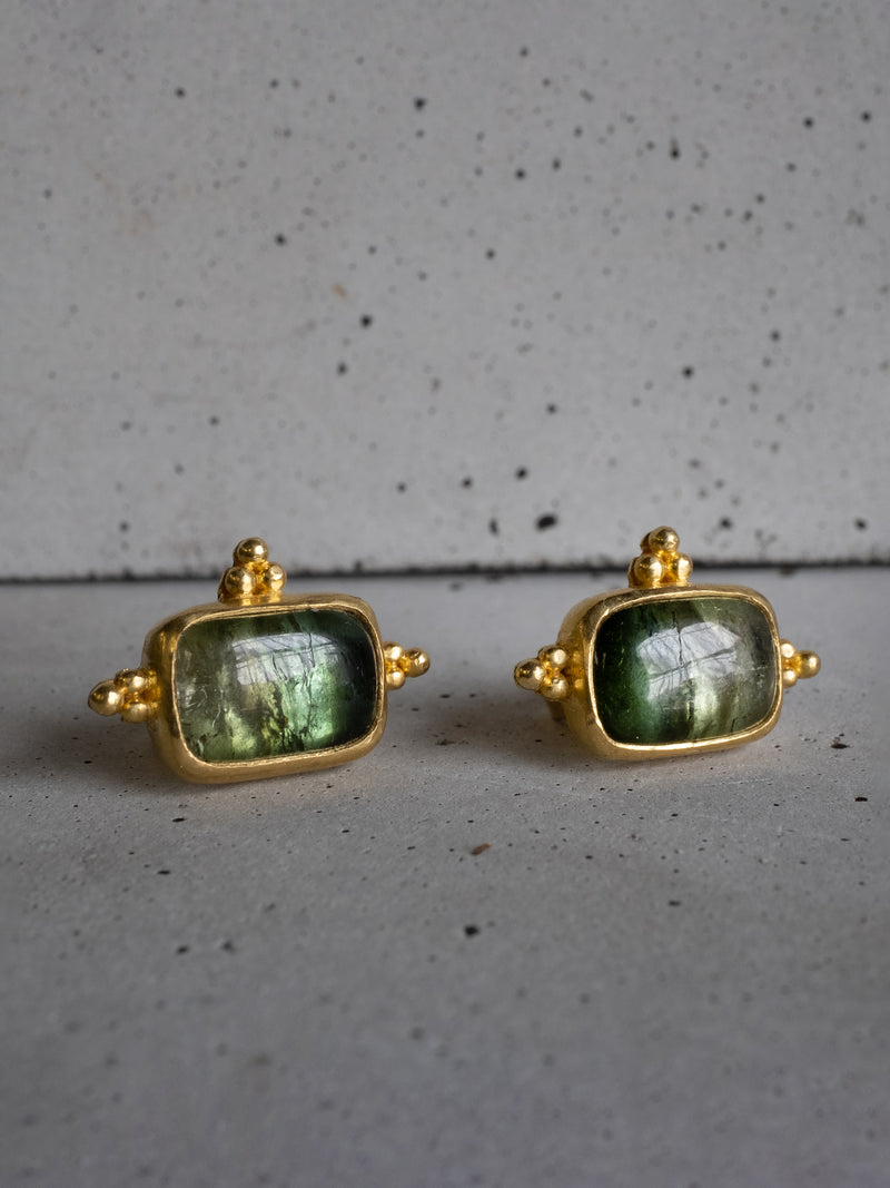 PAULINA WARREN GREEN TOURMALINE EARRINGS