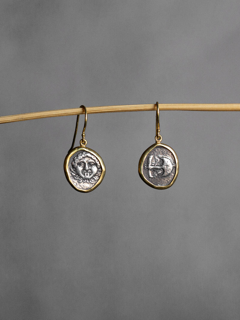 MEDUSA COIN EARRINGS