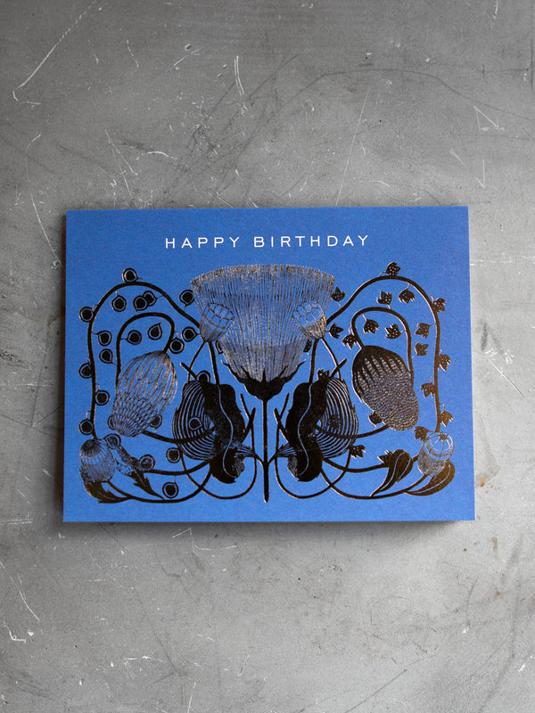 COBALT BIRTHDAY GREETING CARD