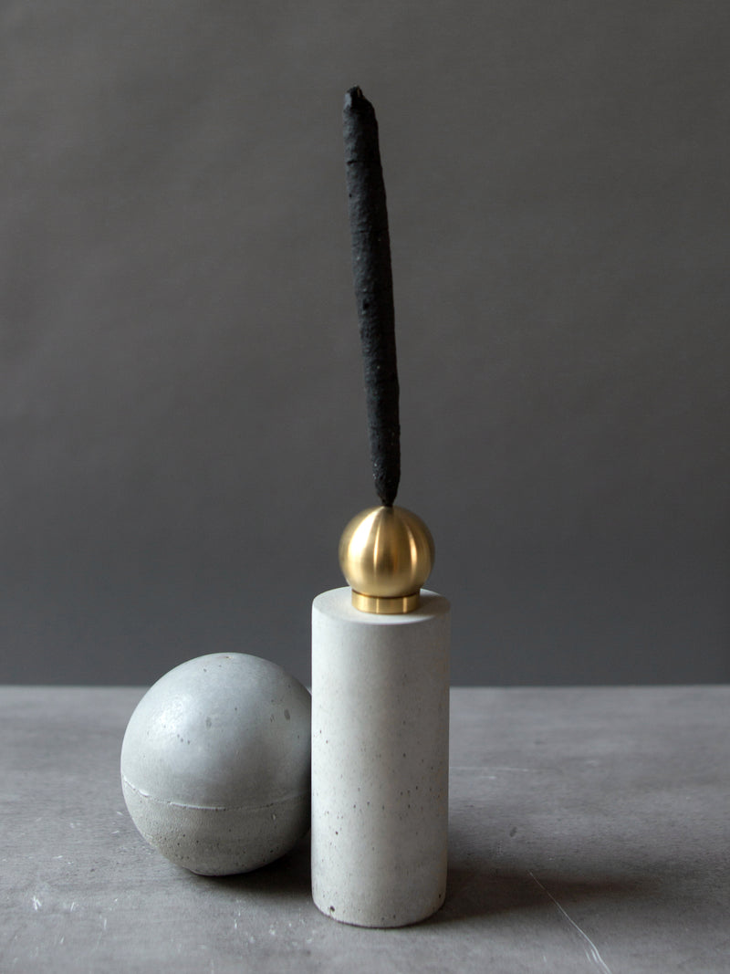 LARGE BRASS BALL INCENSE HOLDER